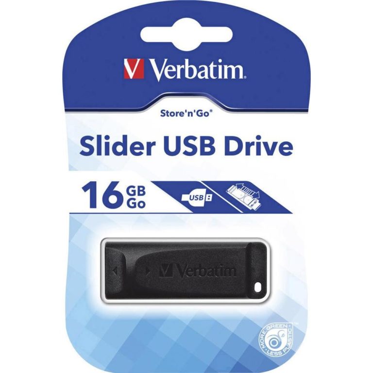 Memoria USB Verbatim 16GB Slider Nero