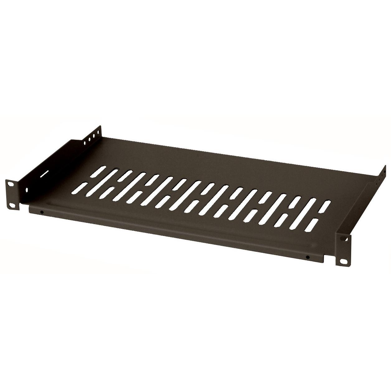 Mensola per Rack 19'' 255 mm 1U Nera 2 punti