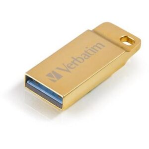 Mini Memoria USB 3.0 Verbatim con Portachiavi 16GB Oro