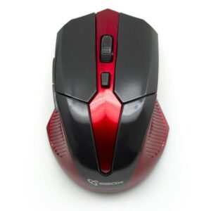 Mouse Ottico 6D Micro Ricevitore USB Wireless 800-1600 dpi Nero/Rosso