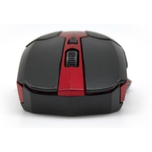 Mouse Ottico 6D Micro Ricevitore USB Wireless 800-1600 dpi Nero/Rosso