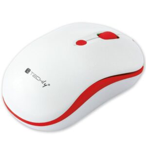 Mouse Wireless 2.4GHz 800-1600 dpi Bianco/Rosso