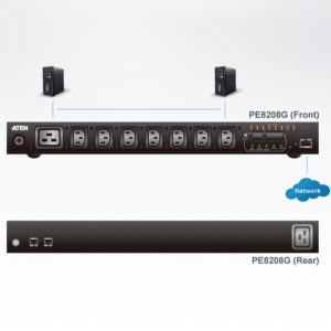 Multipresa Rack PDU 7xC13+C19 Misurazione PDU, Controllo Presa PE8208