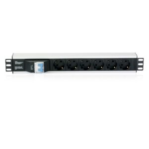 Multipresa per rack 19'' 6 posti con magnetotermico