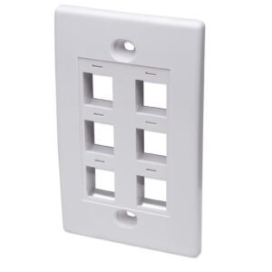 Placca porta frutti 6 posti mod. 503 Bianco