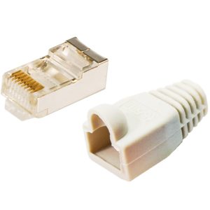 Plug Copriconnettore Cat.5E RJ45 Cavo Schermato 100pz Grigio