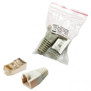 Plug Copriconnettore Cat.5E RJ45 Cavo Schermato 100pz Grigio