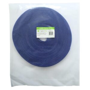 Rotolo di Velcro Fermacavi Lunghezza 25 m Larghezza 10 mm Blu