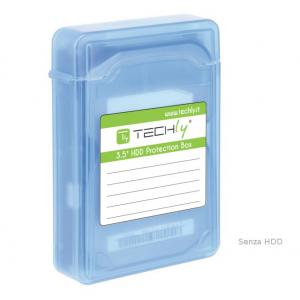 Scatola di Protezione per 1 HDD 3,5'' Azzurro Trasparente