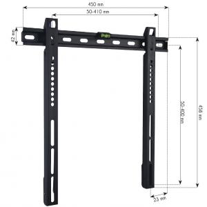 Supporto a Muro Fisso Ultra Slim per TV LED LCD 32-55'' Nero