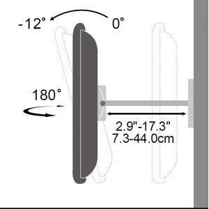 Supporto a Muro per TV LED LCD 23-55'' Full Motion