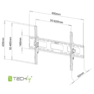 Supporto a Muro per TV LED LCD 40-65'' Inclinabile