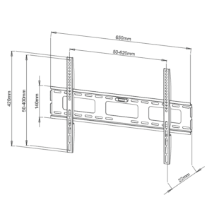 Supporto a Muro per TV LED LCD 40-65'' Ultra Slim Fisso