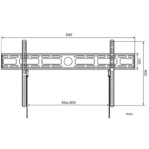 Supporto a Muro per TV LED LCD 42-80'' Ultra Slim fisso H400mm