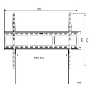 Supporto a Muro per TV LED LCD 42-80'' Ultra Slim fisso H600mm