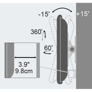 Supporto a muro per TV LED LCD 13''-30'' full motion Bianco