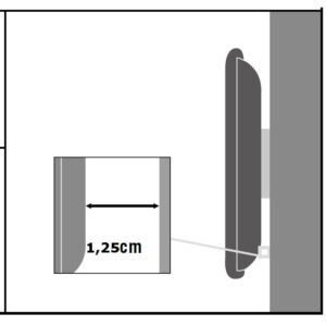 Supporto a muro per TV LED LCD 13''-37'' fisso Bianco