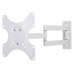 Supporto a muro per TV LED LCD 19-37'' inclinabile 3 snodi bianco