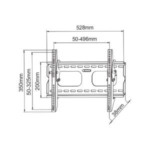 Supporto a muro per TV LED LCD 23-37'' inclinabile