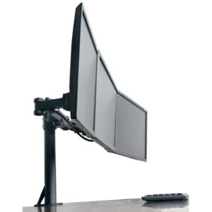 Supporto da scrivania per 3 Monitor 13-24'' con morsetto