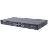 Switch 16 Porte Gigabit Ethernet PoE+ Web Managed con 2 Porte SFP