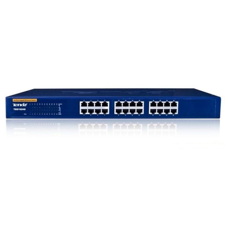 Switch 24 Porte Gigabit Installabile a Rack Blu TEG1024G