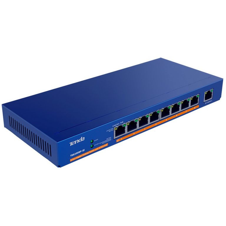 Switch Desktop 9 Porte Gigabit con 8 Porte PoE, TEG1009P-EI