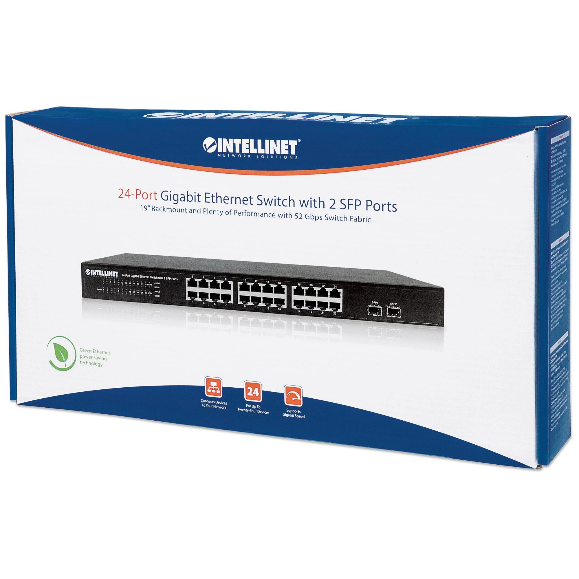 Switch Gigabit Ethernet 24 Porte + 2 Porte SFP