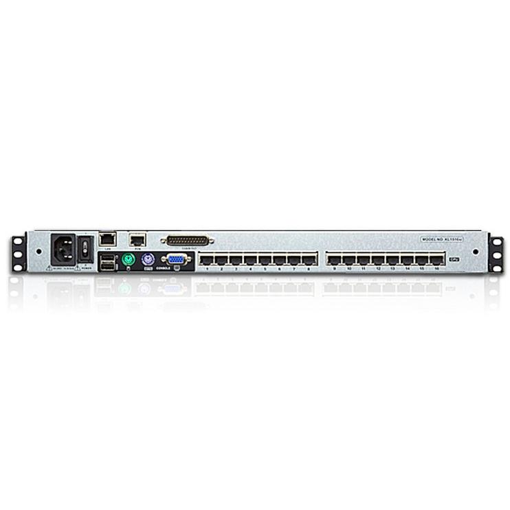 Switch KVM Cat.5E/6 Over IP a 16 porte con LCD 17'' Dual Rail, KL1516AIM