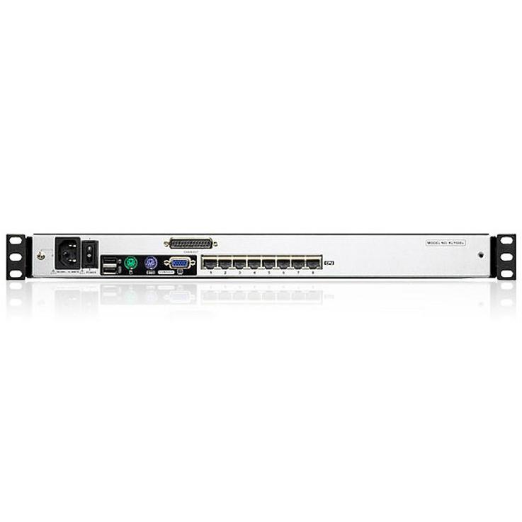 Switch KVM Cat.5E/6 a 8 porte con LCD 19'' Dual Rail, KL1508AN