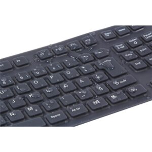 Tastiera Flessibile in Silicone USB/PS2 109 Tasti Layout Tedesco Nero