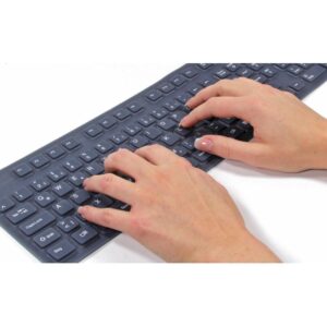 Tastiera Flessibile in Silicone USB/PS2 109 Tasti Layout Tedesco Nero