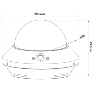 Telecamera Dome IP PoE DWDR IR SD da Soffitto Full HD 2MP AVM2421