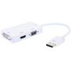 Adattatore 3 in 1 DisplayPort 1.2 a HDMI/DVI/VGA