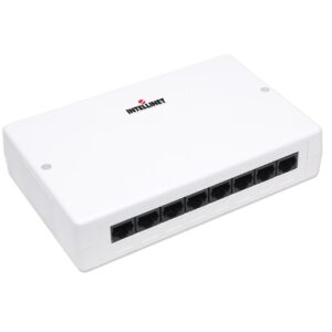 Box 8 Porte UTP per Connessioni di Rete Cat. 5E Bianco