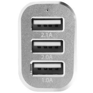 Caricatore Universale da Auto 3p USB 5100 mAh Nero/Silver