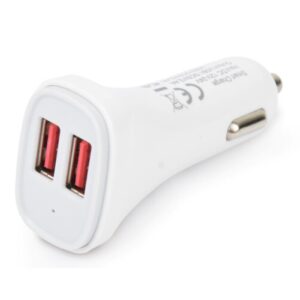 Caricatore da Auto 2 USB 5V 2.4A & 2.4A Bianco