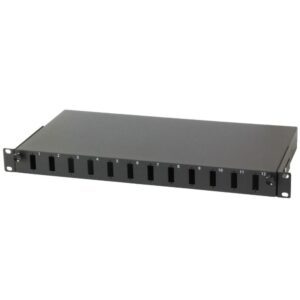 Cassetto Rack 19'' Fibra Ottica 12 porte SC Duplex Nero