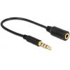 Cavo Audio 3.5'' M/F 4Pin Convertitore di Assegnazione Pin 17,5cm Nero