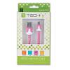 Cavo Flat USB AM a Micro USB M Rosa 1m