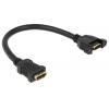 Cavo HDMI High Speed 19 pin Femmina / Femmina da Pannello 25cm Nero