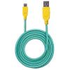 Cavo Micro USB Guaina Intr. USB2.0 A M/MicroB M 1m Azzurro/Giallo