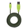 Cavo Micro USB Guaina Intrecciata USB2.0 A M/MicroB M 1m Nero/Verde