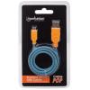 Cavo Micro USB Guaina Intrecciata USB2.0 A M/MicroB M Blu Blister