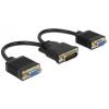 Cavo Sdoppiatore DMS59 a 2x VGA 20cm Nero