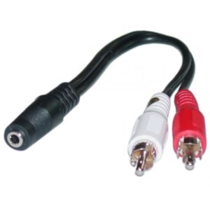 Cavo Stereo Jack 3.5 mm F a 2 x RCA M 0,20 mt