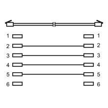 Cavo telefonico RJ11 Modulare 6P4C 6 mt