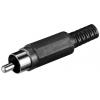 Connettore Audio RCA Maschio in plastica, Nero