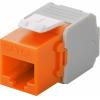 Frutto Keystone RJ45 Cat6A UTP 500MHz Arancione