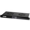 Gruppo 2 Ventole 1U per Rack 19'' con Termostato LED Nero